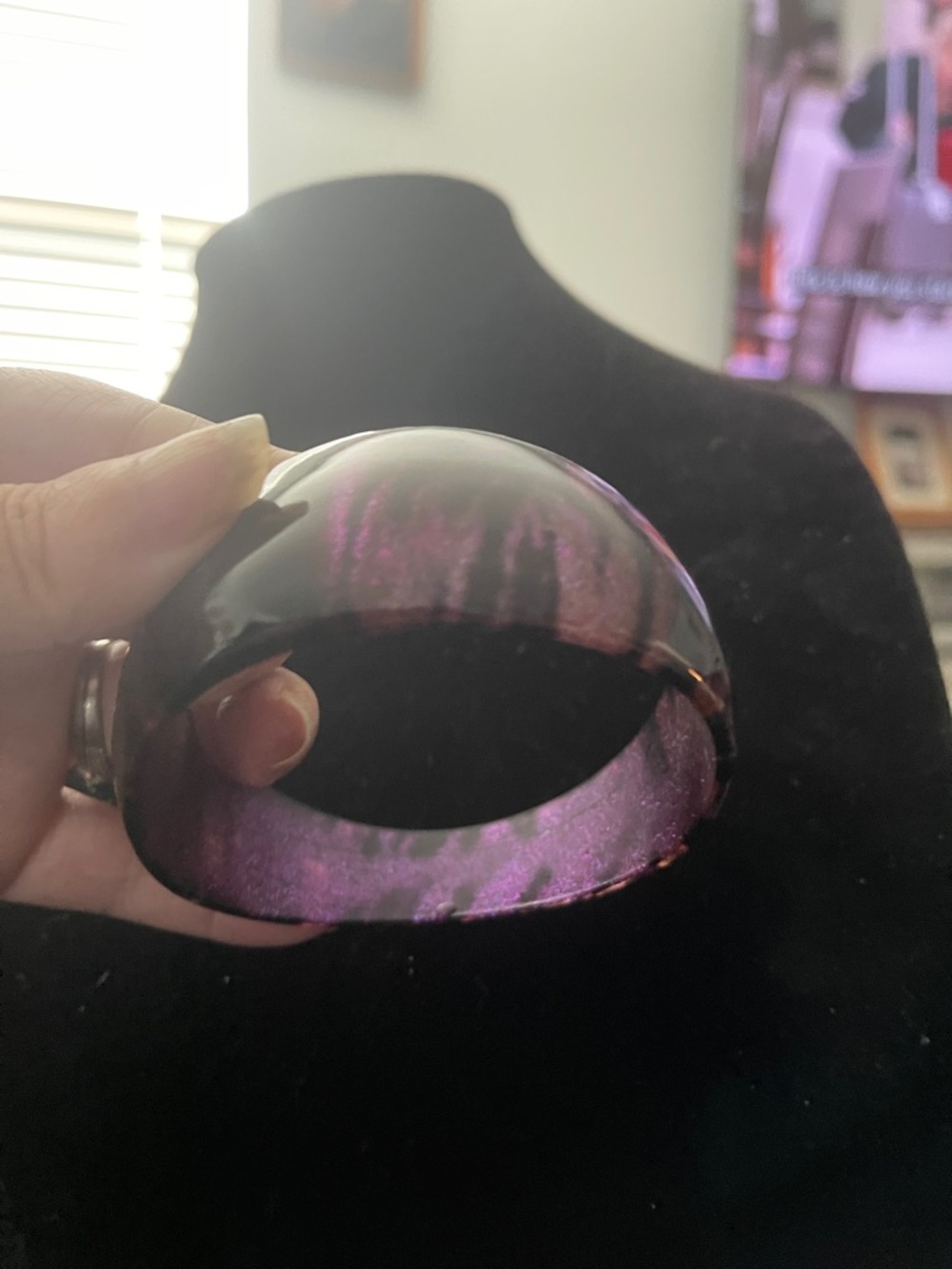 Purple Resin Dome Bracelet - Unbranded